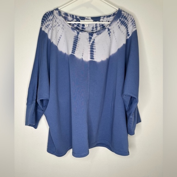 Pure J.Jill Dolman Sleeve TyeDye French Terry Organic Cotton Top XL - Picture 2 of 8